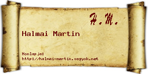 Halmai Martin névjegykártya